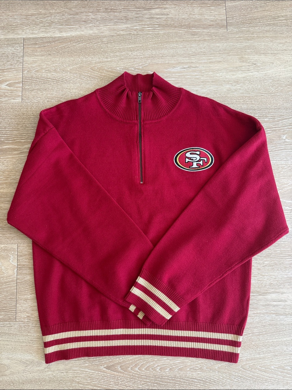 SF 49ers Quarter Zip Knit